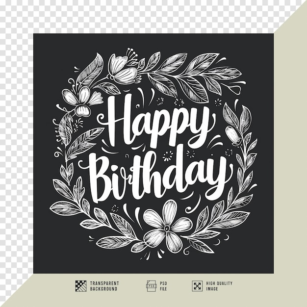 happy birthday poster template image without background hd quality