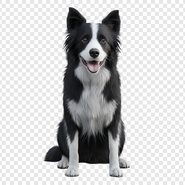 PSD happy border collie sitting