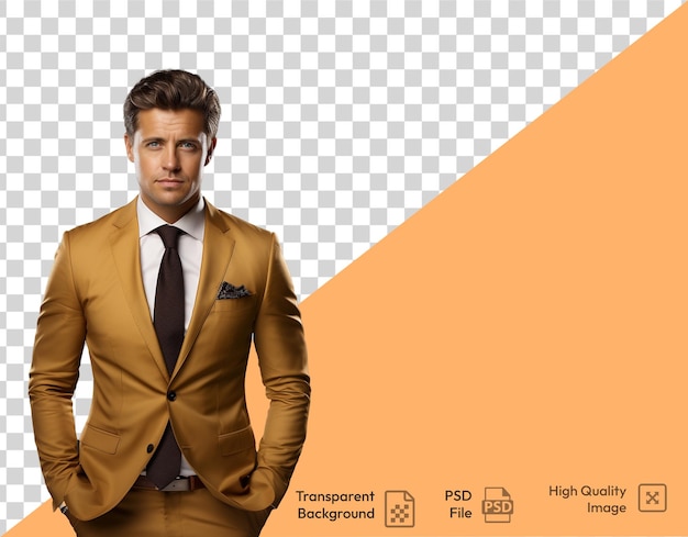 happy businessman transparent background realistic image ultra hd high design