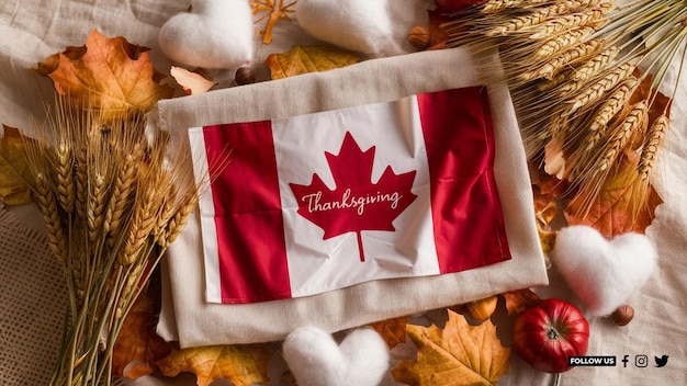 Happy Canada Thanksgiving Day Social Media Banner Template