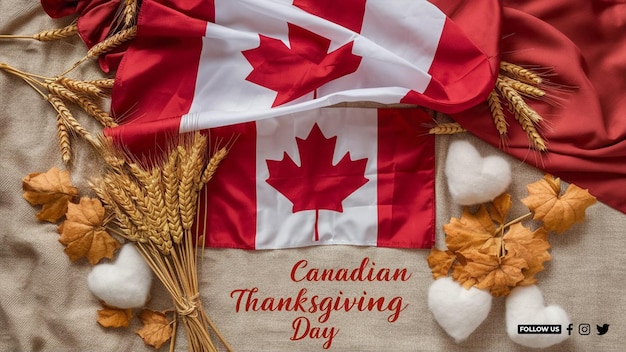 Happy Canada Thanksgiving Day Social Media Banner Template