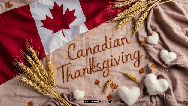 Happy Canada Thanksgiving Day Social Media Banner Template