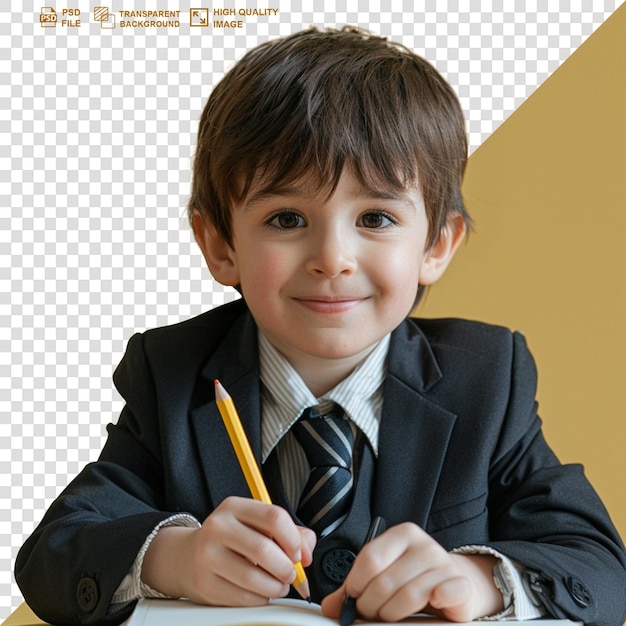 Happy children and smile on transparent background