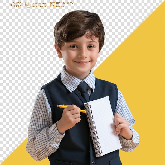 Happy children and smile on transparent background