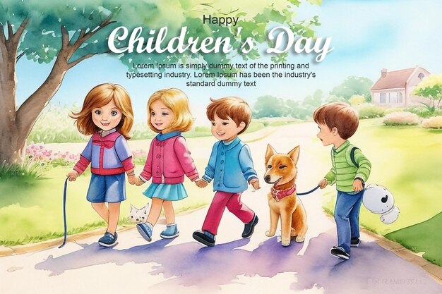 Happy Childrens Day Creative PSD Template