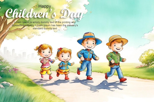 Happy Childrens Day Creative PSD Template