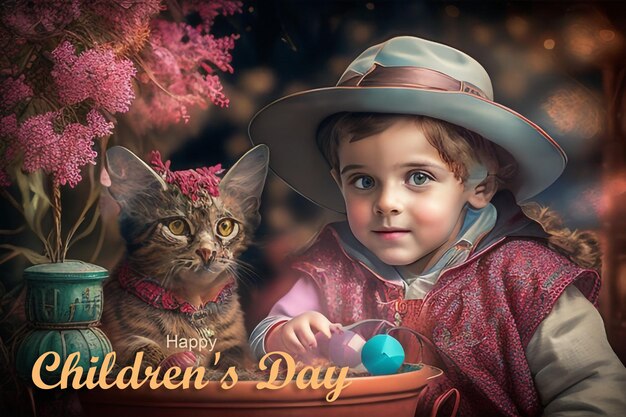 Happy Childrens Day Creative PSD Template