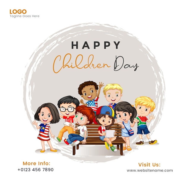 Happy childrens day social media post