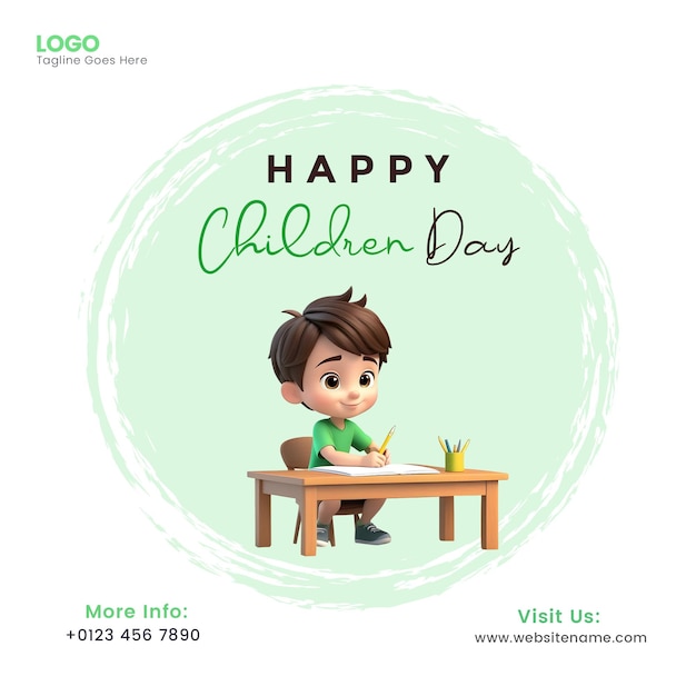 Happy childrens day social media post