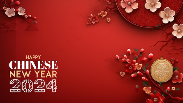 Happy Chinese new year background template and greeting card