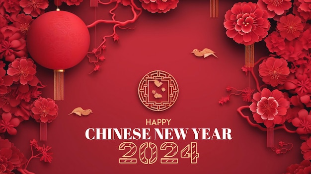 Happy Chinese new year background template and greeting card