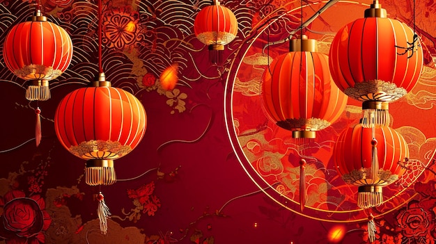 Happy Chinese New Year background template and greeting card