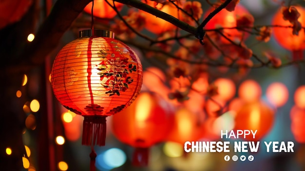 Happy Chinese New Year background template and greeting card