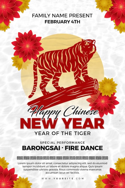 Happy Chinese New Year Poster Template