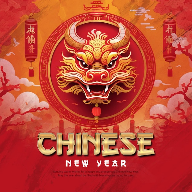 Happy Chinese New Year Social Media Post Template banner