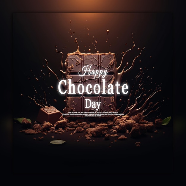 Happy Chocolate Day design and social media template