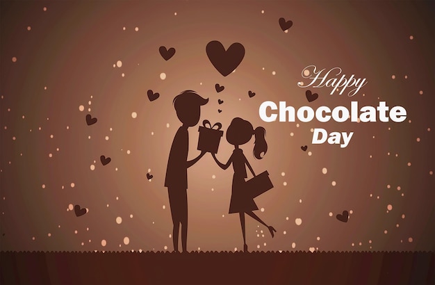 PSD happy chocolate day design and social media template