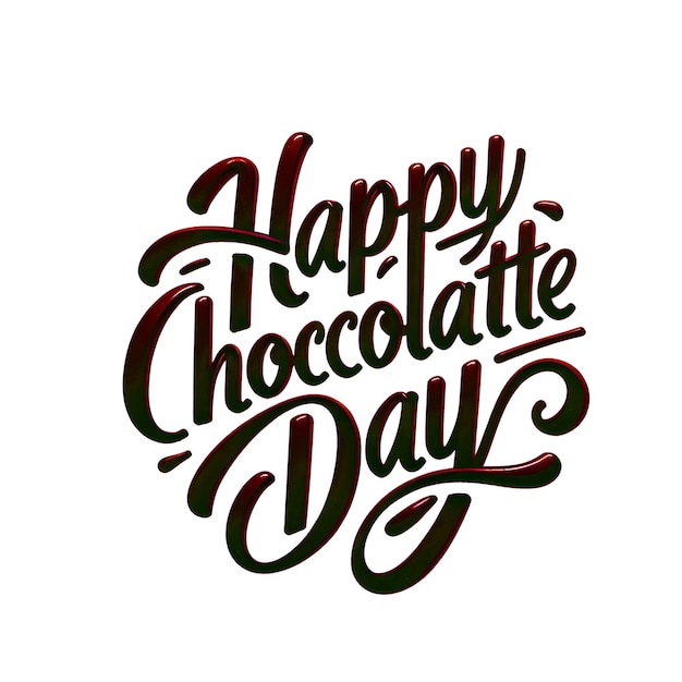 PSD happy chocolate day text psd a poster with a happy chocolate written on it