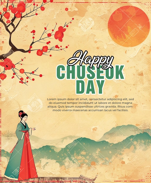 Happy Chuseok social media Post