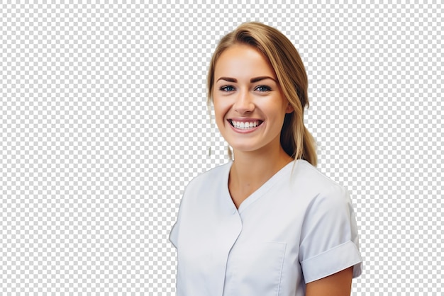 happy dentist women isolated on a transparent background