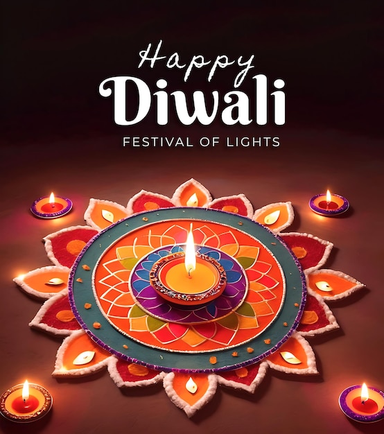 Happy Diwali banner poster greetings card design