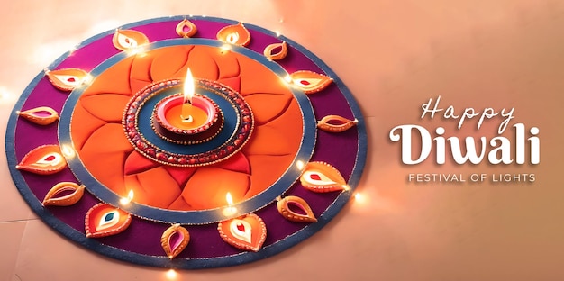 Happy Diwali banner poster greetings card design