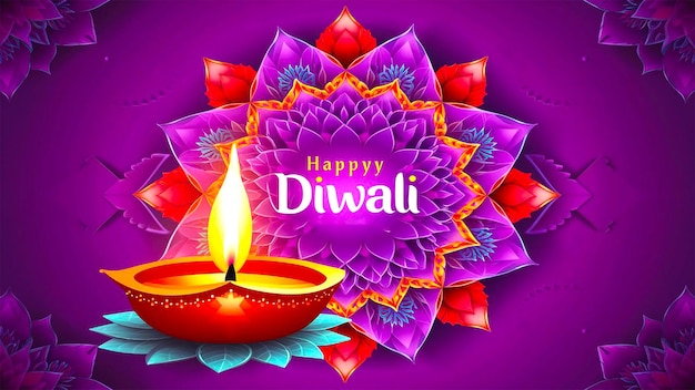 Happy Diwali celebration banner design template