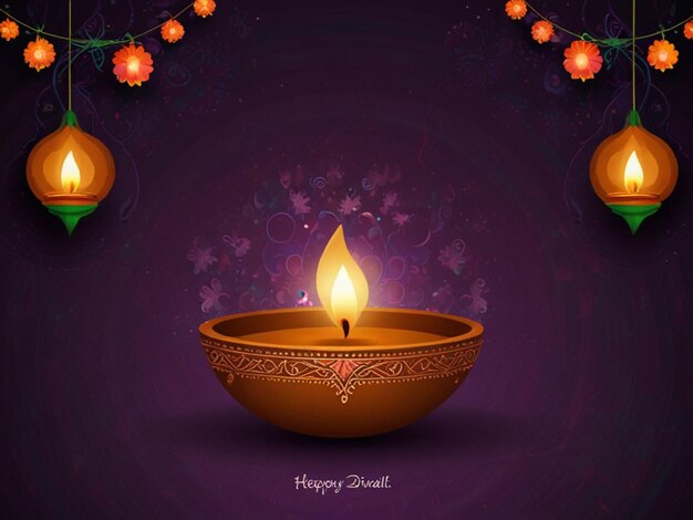 PSD happy diwali elegant golden diamond diya amp mandala