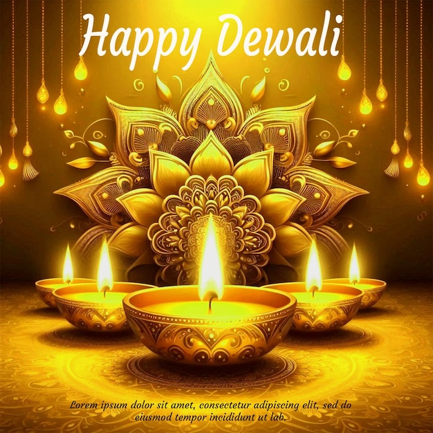 Happy Diwali Indian festival beautiful artistic background design