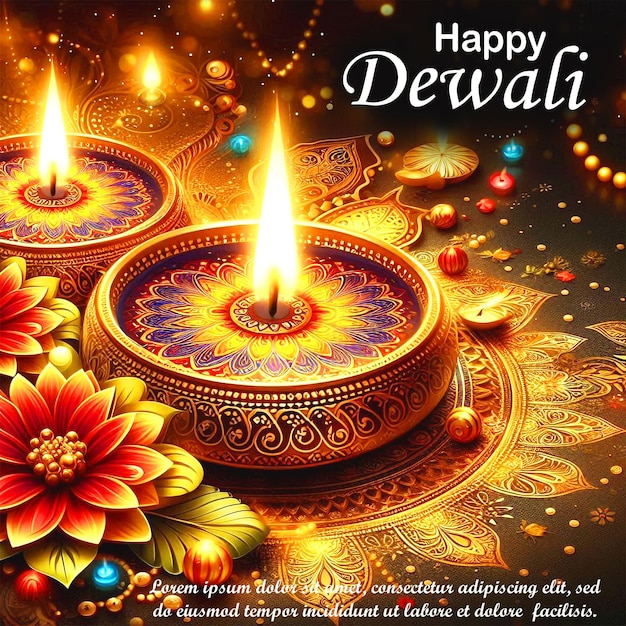 Happy Diwali Indian festival beautiful artistic background design