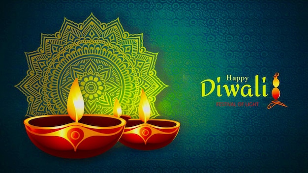 Happy Diwali Indian festival beautiful artistic background