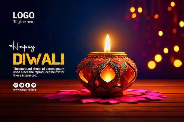 Happy Diwali social media post design