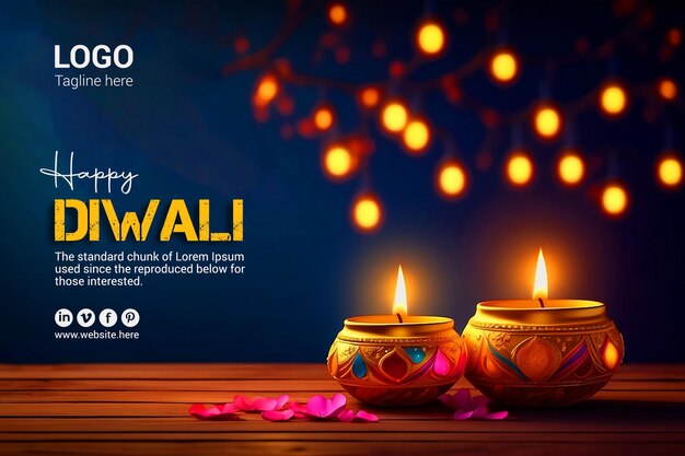 Happy Diwali social media post design