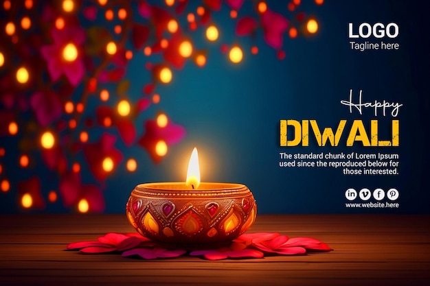 Happy Diwali traditions backgrounds and social media post templates design