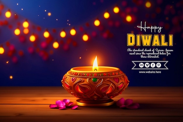 Happy Diwali traditions backgrounds and social media post templates design