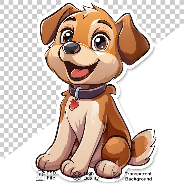 Happy Dog Cartoon Graphic for Stickers