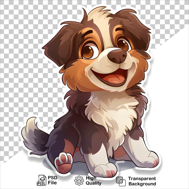 Happy Dog Cartoon Graphic for Stickers