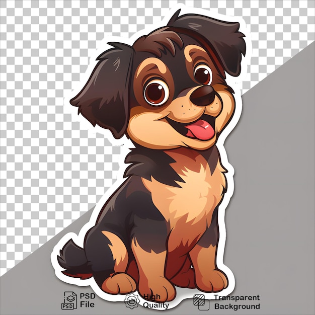 Happy Dog Cartoon Graphic for Stickers