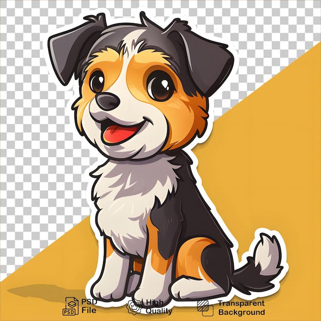 Happy Dog Cartoon Graphic for Stickers