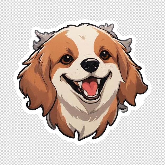 PSD a happy dog on a transparent background generative ai