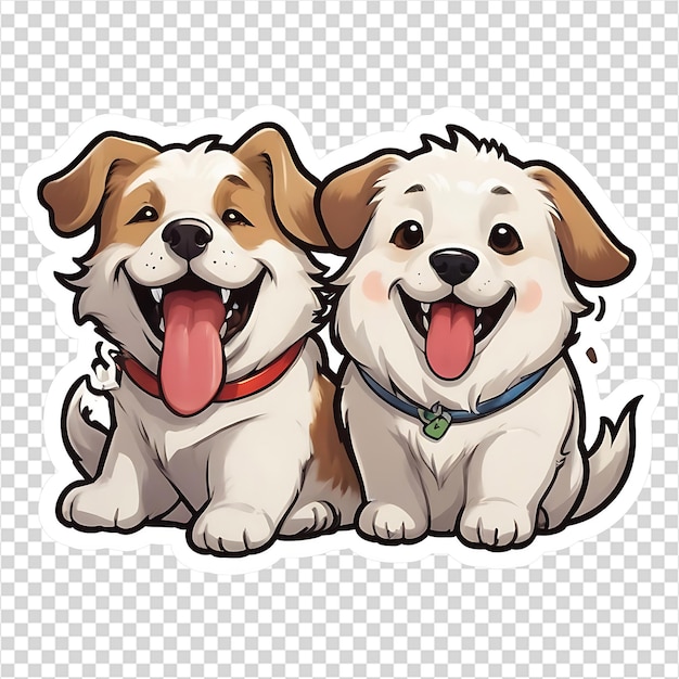 A Happy dog on a transparent background Generative Ai