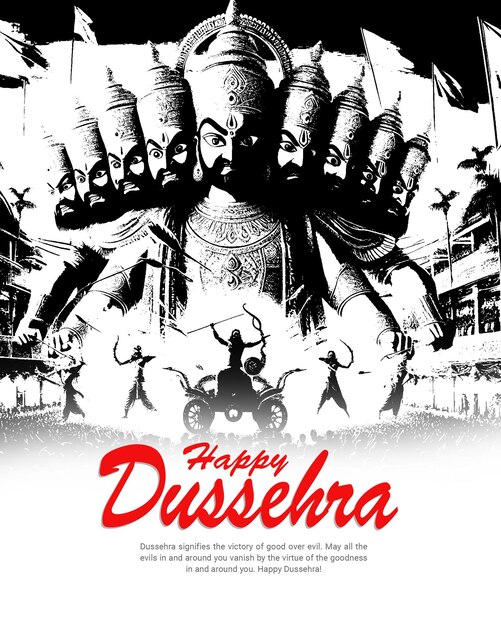 PSD happy dussehra and vijyadashmi with lord rama social media post