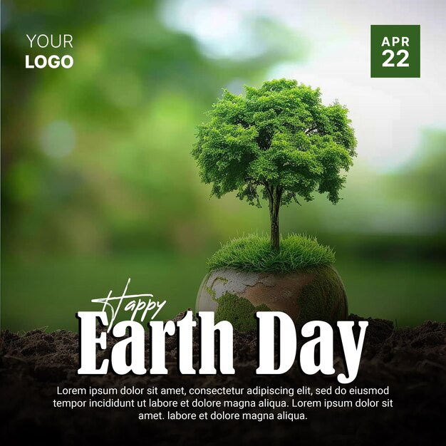 Happy Earth Day Social Media Post