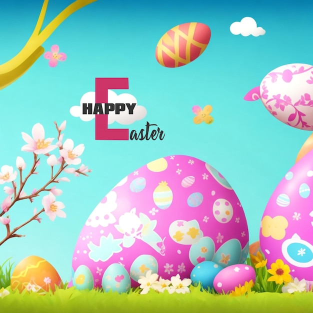 Happy easter background for easter celebratione