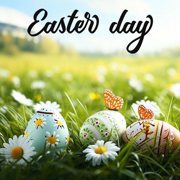 Happy easter day background for marketing