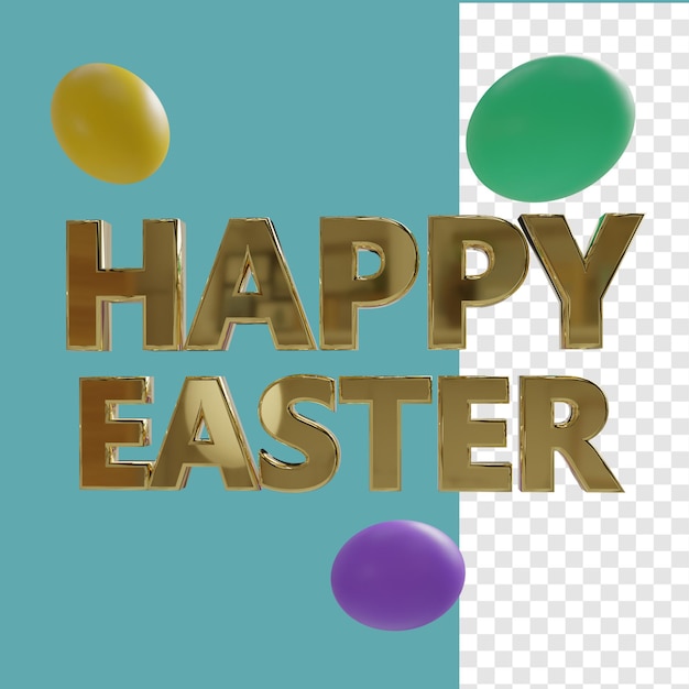 Happy easter gold