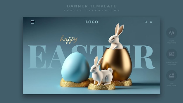 Happy Easter landing page template