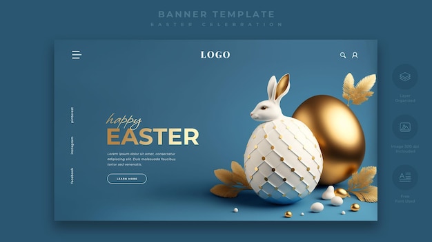 Happy Easter landing page template