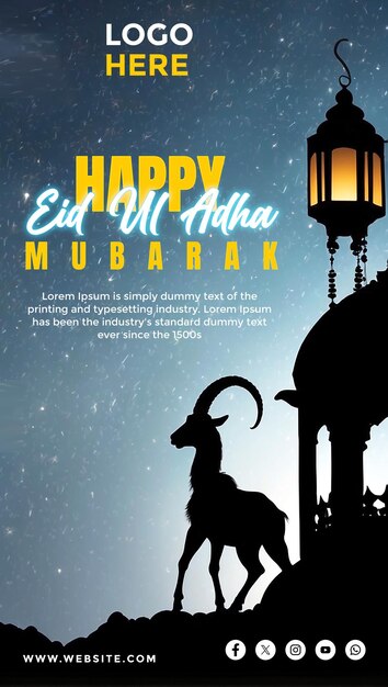 Happy Eid Al Adha Mubarak Social Media Banner Design