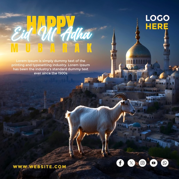 Happy Eid Al Adha Mubarak Social Media Banner Design